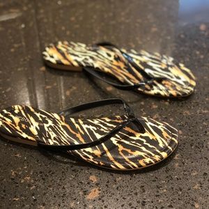 BCBG Animal Print Flip Flops